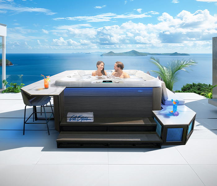 Calspas hot tub being used in a family setting - Gardendale
